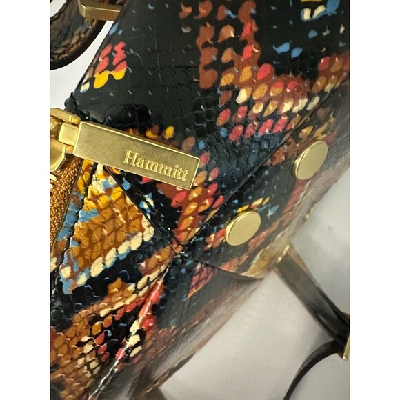 Hammitt Small Botanical Snake Embossed Leather Backpack Stunning Handbag NWT - Picture 6 of 9